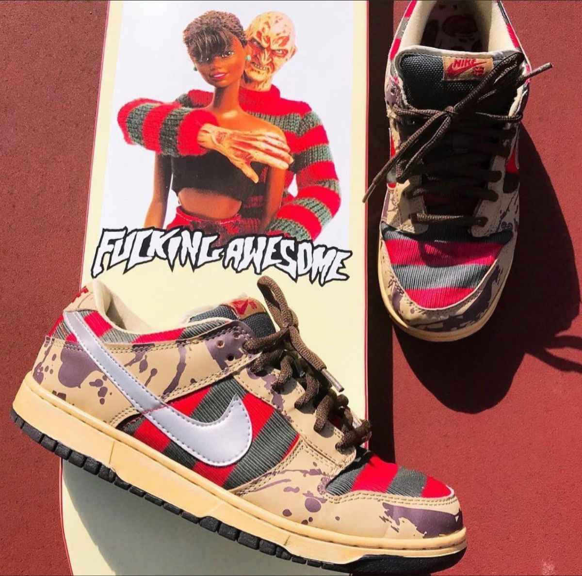 Custom SB Dunk Low “Freddy Krueger”