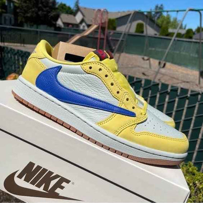 Custom Travis Scott x Air Jordan 1 Low “Canary” DZ4137-700