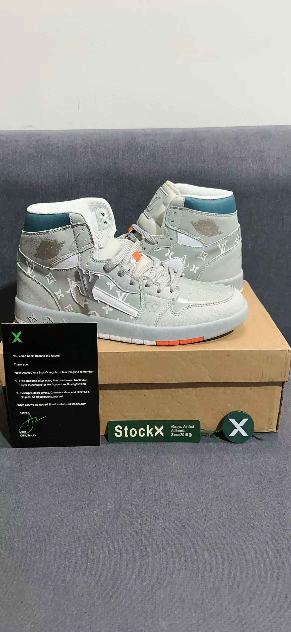 Custom Air Jordan 1 LV Monogram - Personalized Sneakers for Style and Comfort