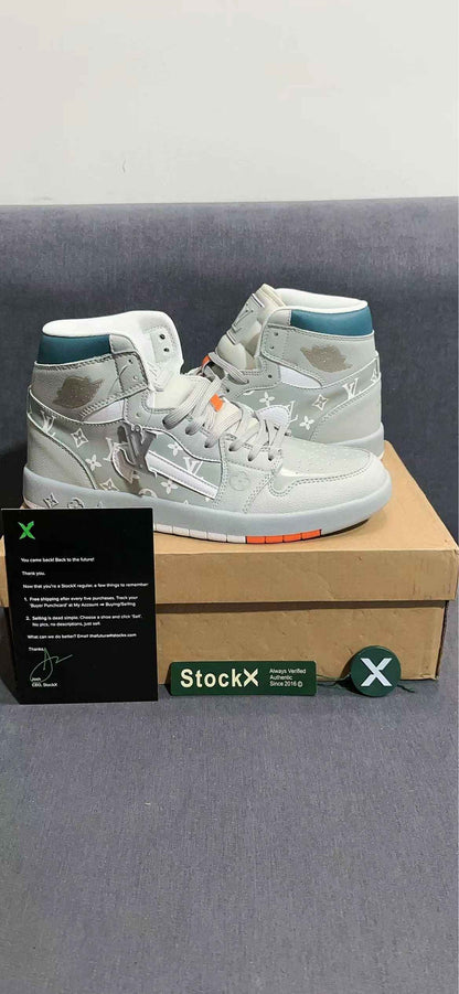 Custom Air Jordan 1 LV Monogram - Personalized Sneakers for Style and Comfort