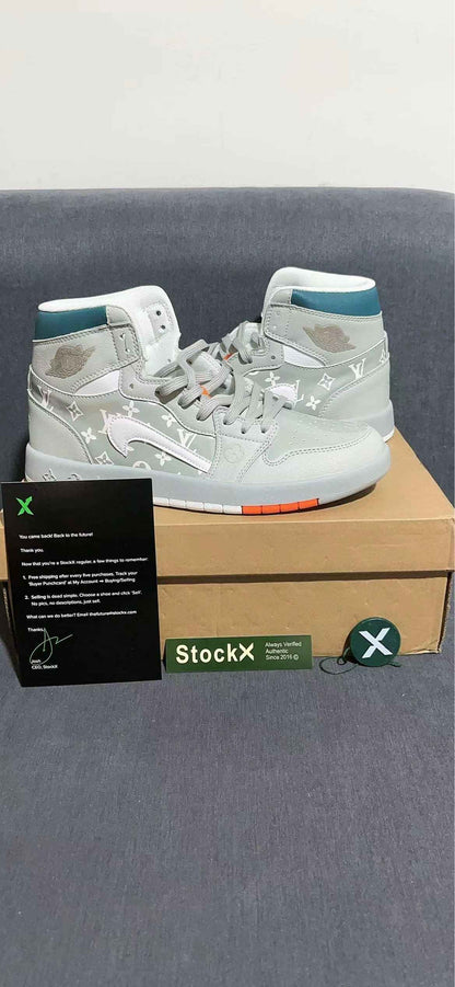 Custom Air Jordan 1 LV Monogram - Personalized Sneakers for Style and Comfort