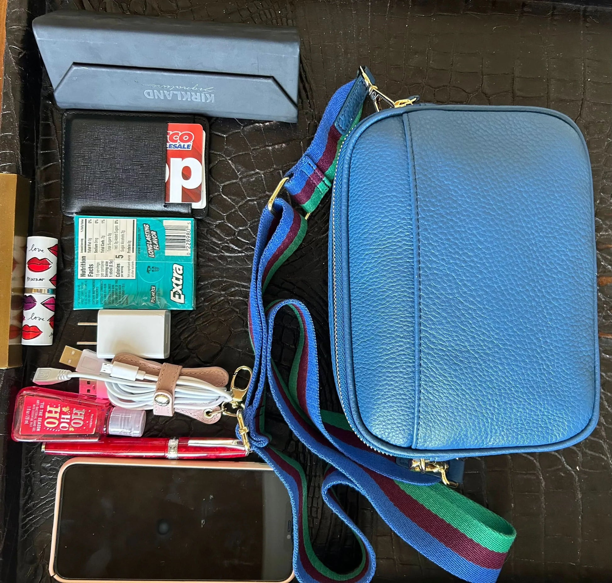 Sophia Double Zipper Leather Crossbody MiamiLeathers.com