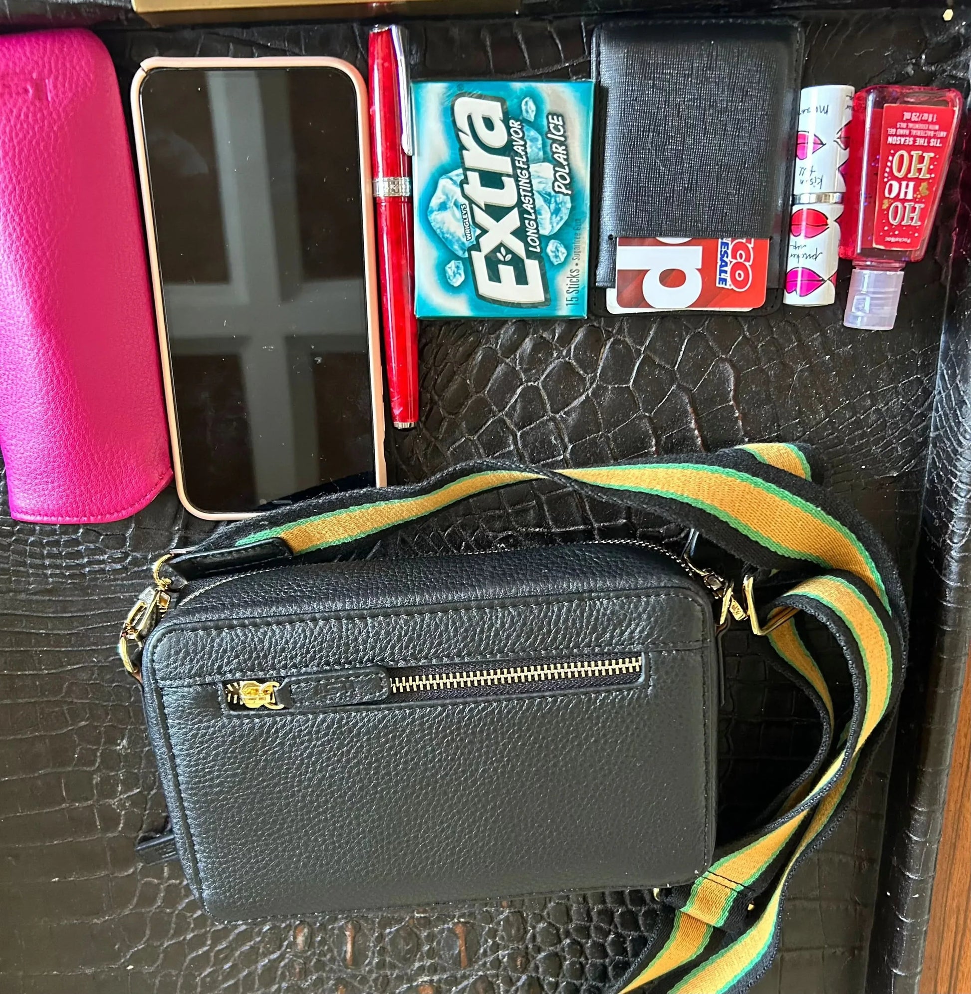 Sophia Full Grain Leather Single Zipper Crossbody MiamiLeathers.com