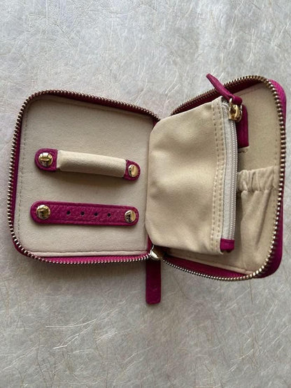 Sophia Full-Grain Leather Jewelry Storage MiamiLeathers.com