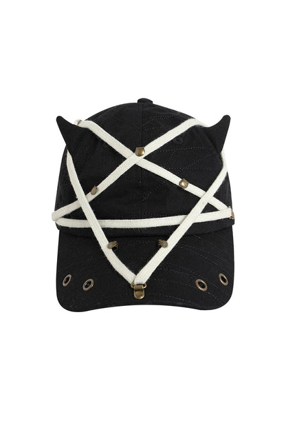 Pentagram Strap Military Cap - Wolvess