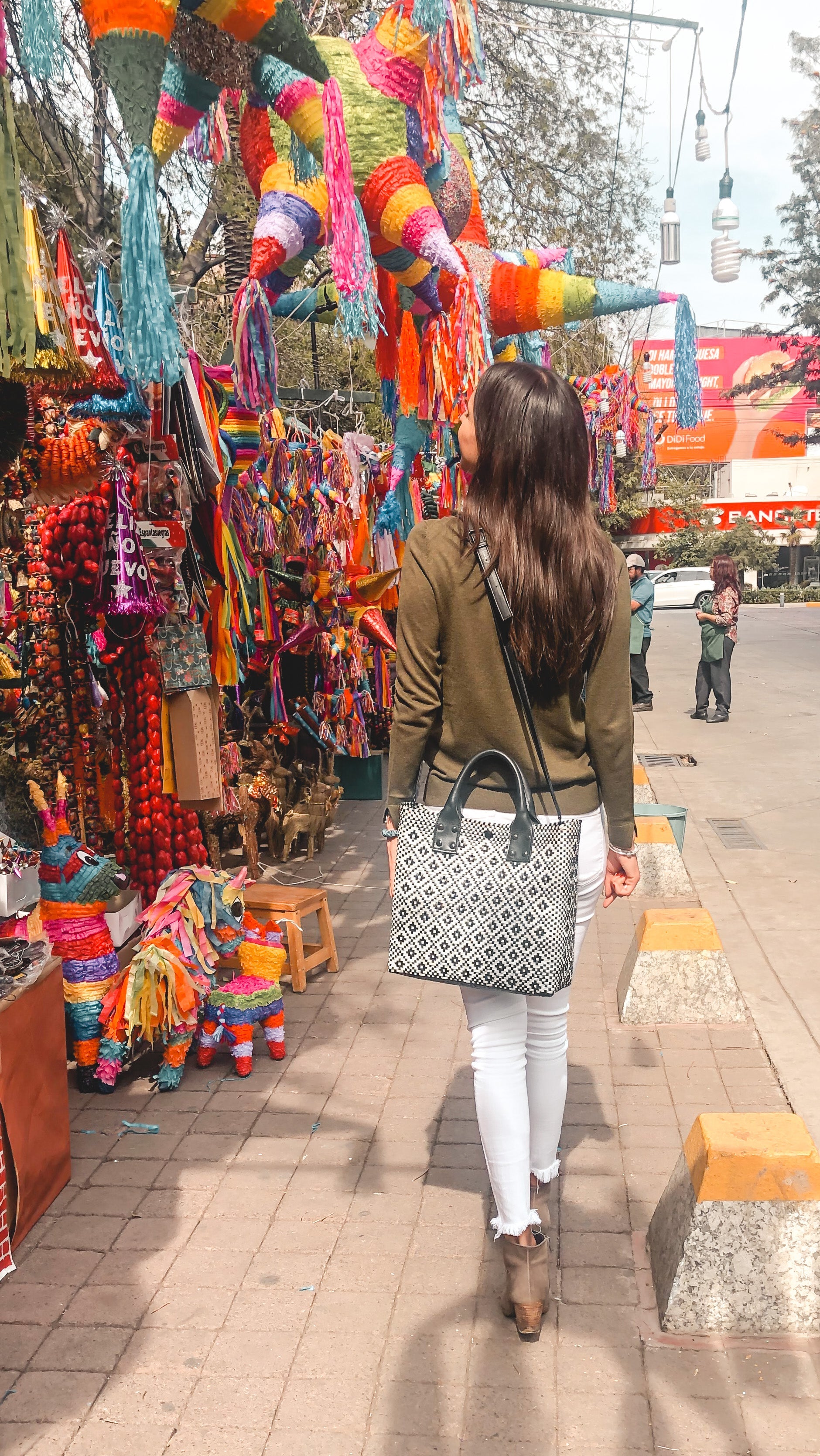 Panda Large Woven Crossbody Bag Tin Marin Brand