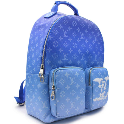 Wolvess Backpack Multipockets Clouds Monogram Blue