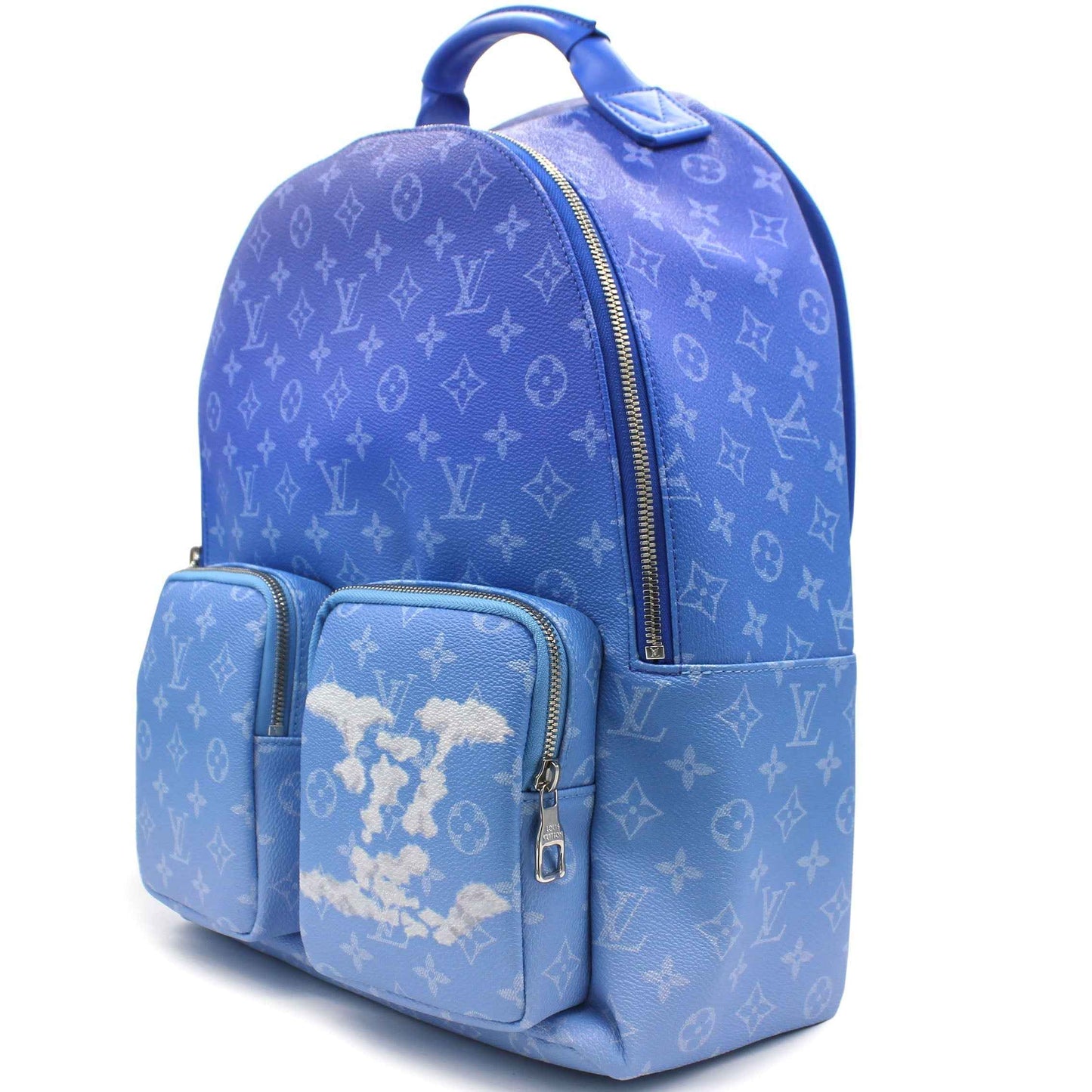 Wolvess Backpack Multipockets Clouds Monogram Blue