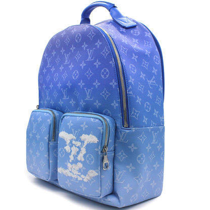 Wolvess Backpack Multipockets Clouds Monogram Blue