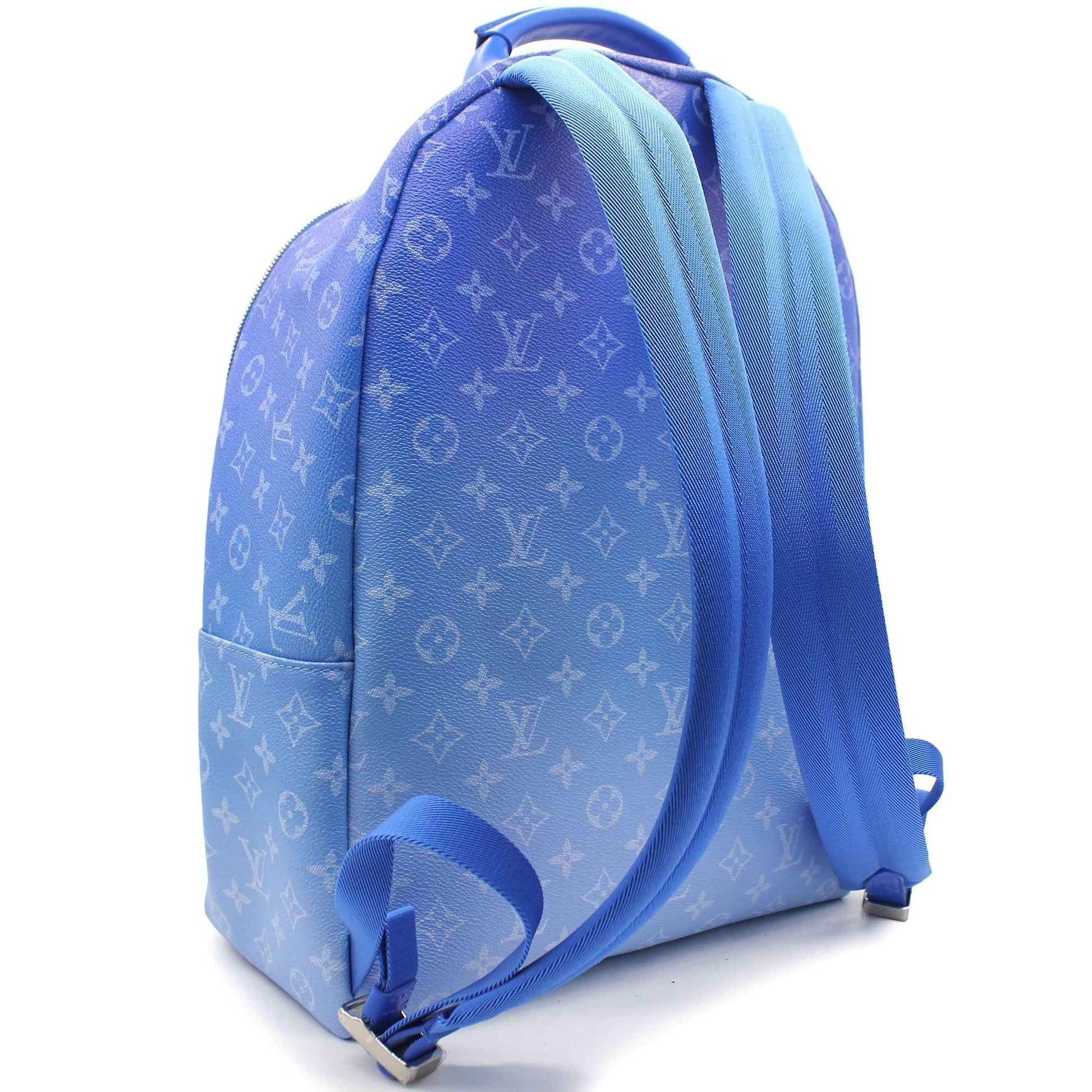 Wolvess Backpack Multipockets Clouds Monogram Blue