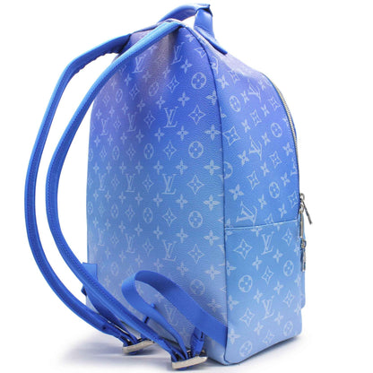Wolvess Backpack Multipockets Clouds Monogram Blue