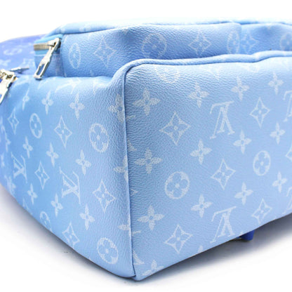 Wolvess Backpack Multipockets Clouds Monogram Blue