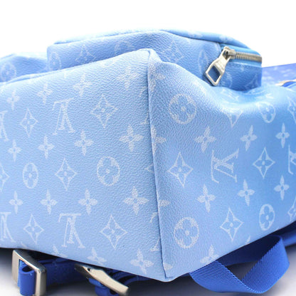 Wolvess Backpack Multipockets Clouds Monogram Blue