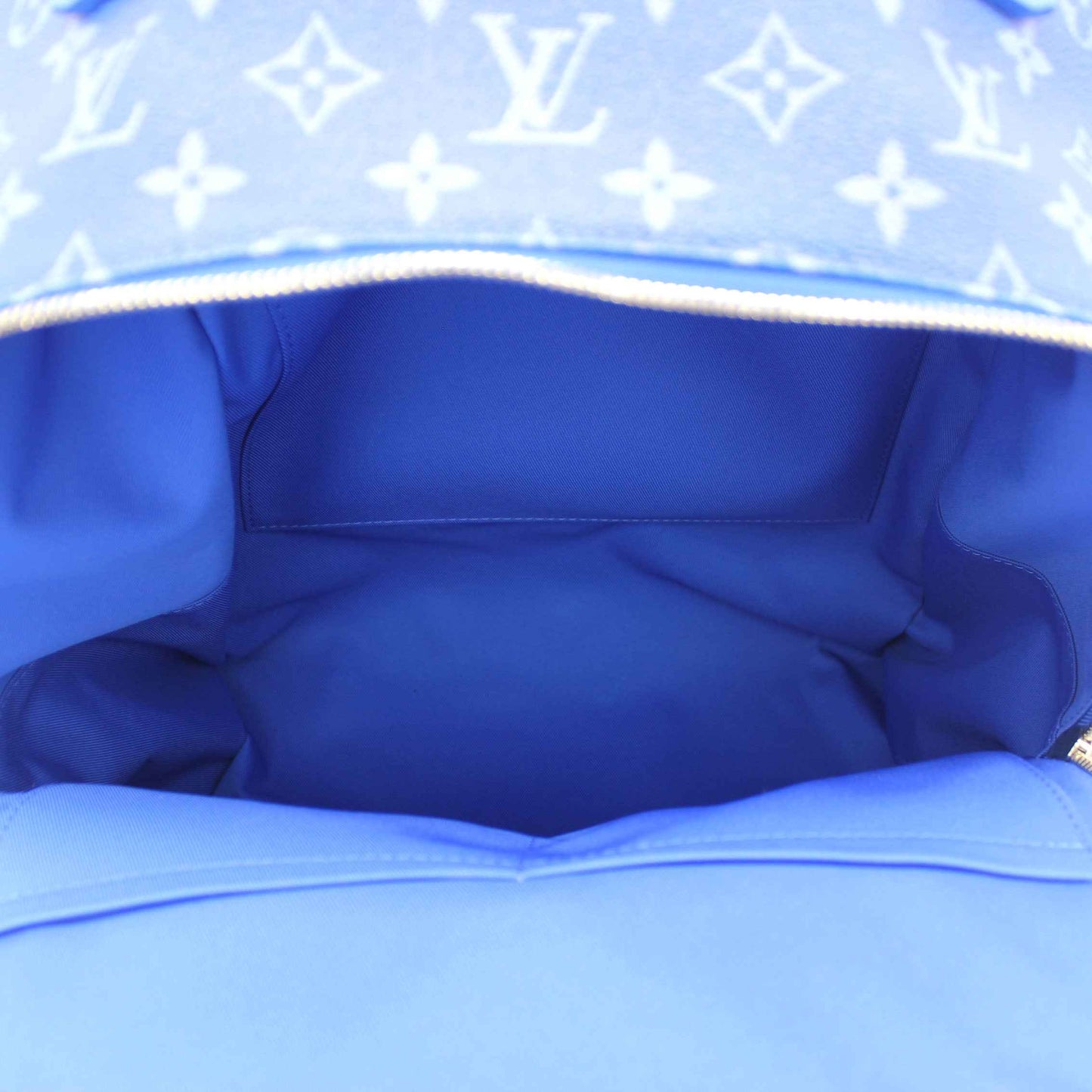 Wolvess Backpack Multipockets Clouds Monogram Blue