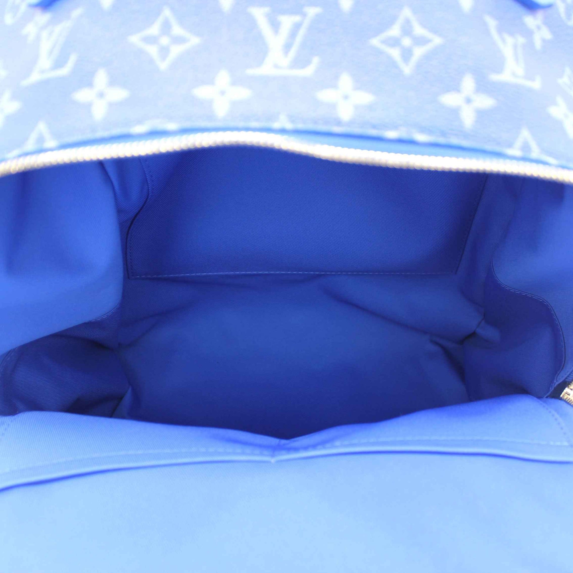 Wolvess Backpack Multipockets Clouds Monogram Blue