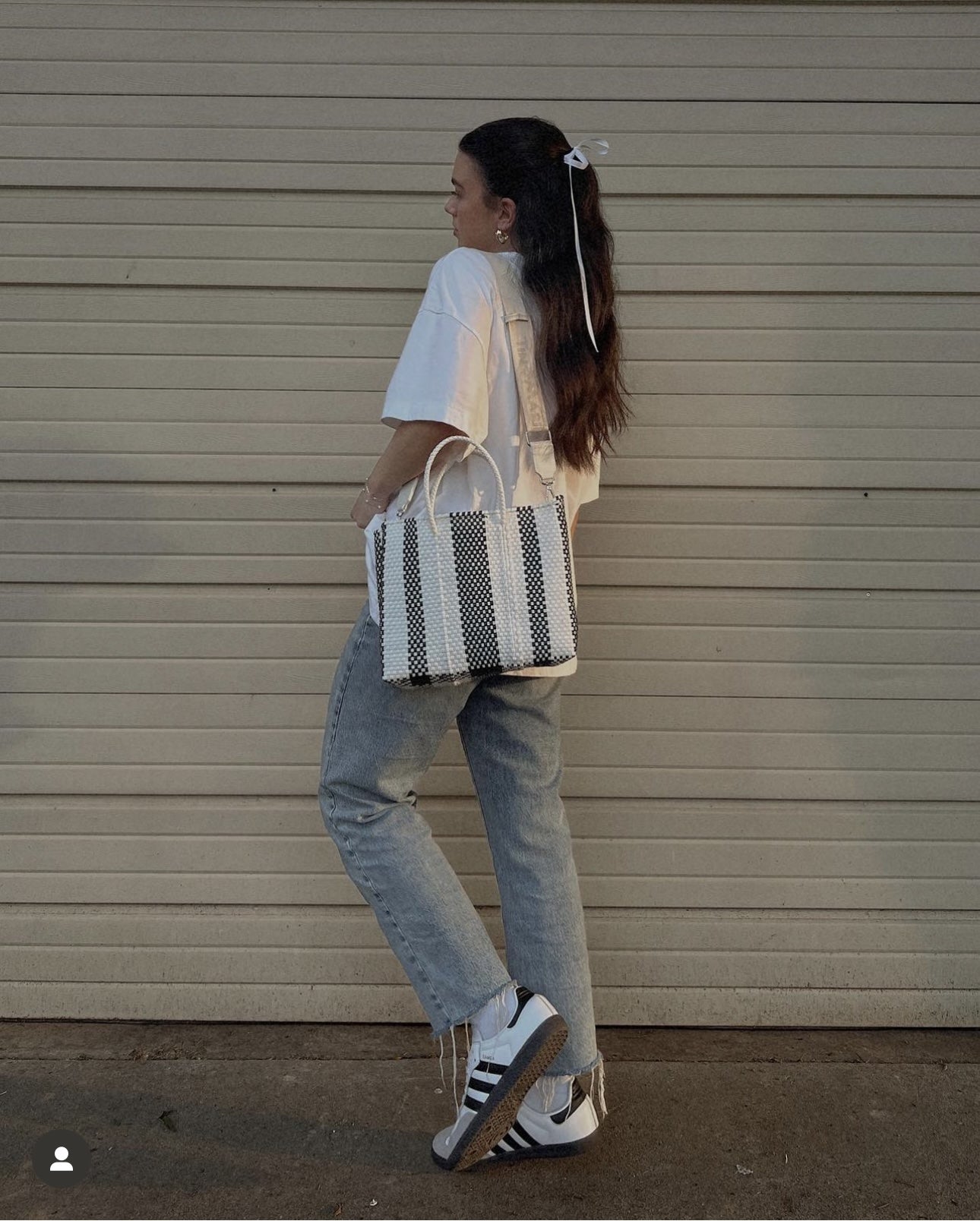 Zebra Medium Woven Resort Crossbody Bag Tin Marin Brand