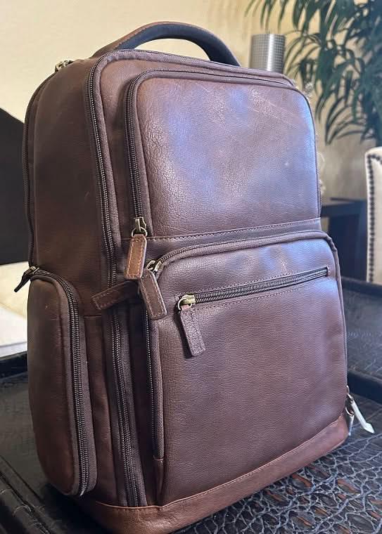 Cambridge Full Grain Mens Leather Backpack MiamiLeathers.com