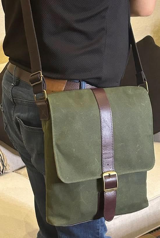 Messenger Bags, Maxwell Leather/Waxed Canvas Messenger Bags MiamiLeathers.com