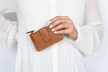 Georgie Leather Card Case Tin Marin Brand