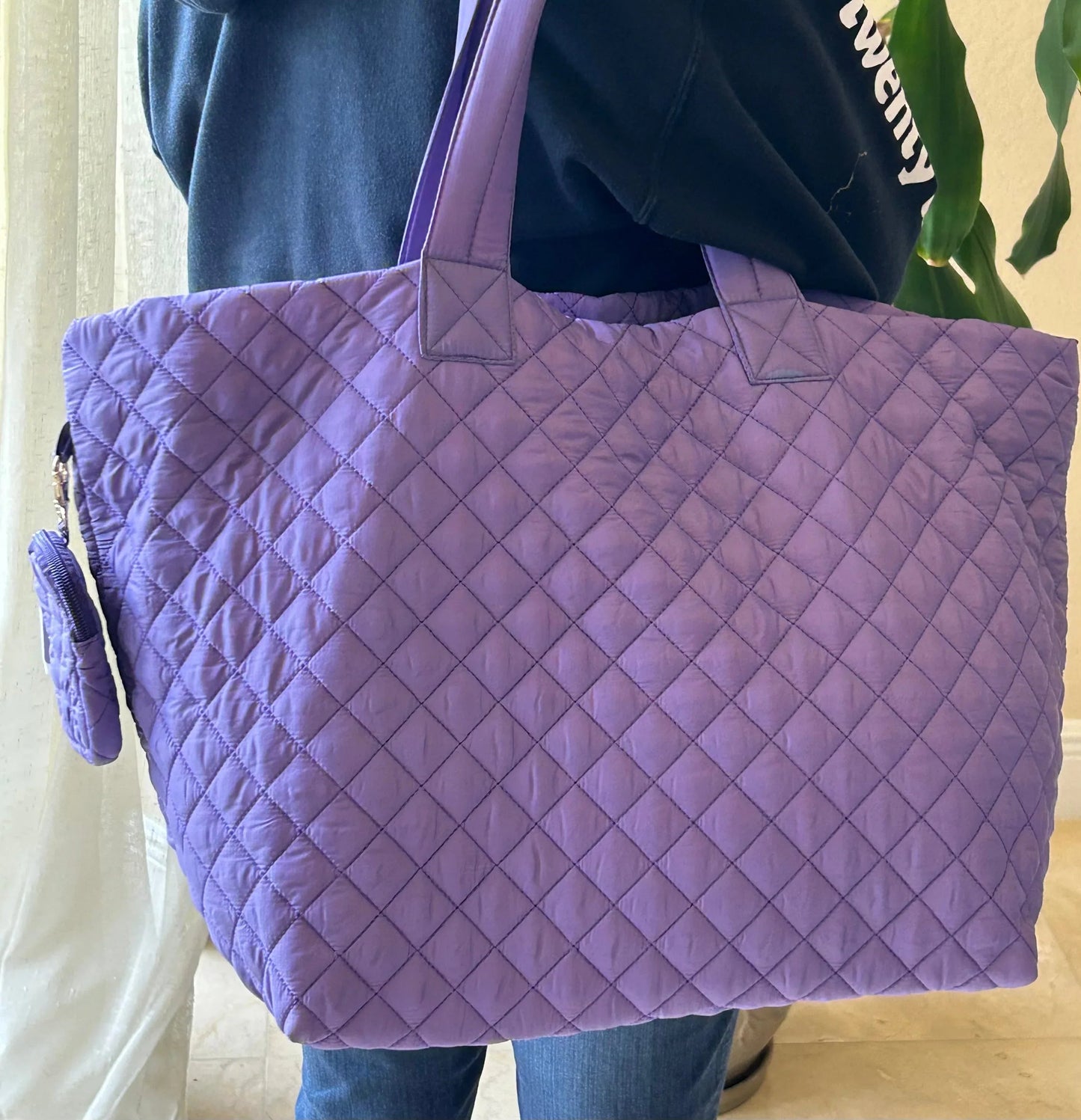 Alyssa Jumbo Quilted Nylon Tote – Lightweight, Spacious & Travel-Ready MiamiLeathers.com