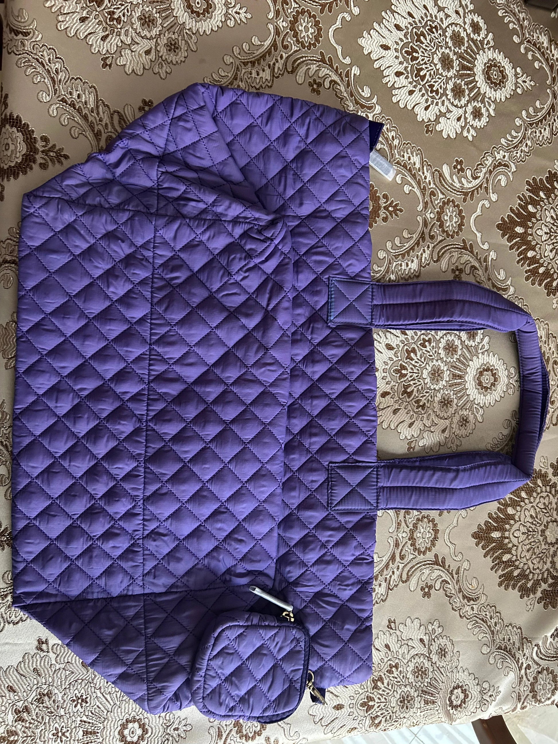 Alyssa Jumbo Quilted Nylon Tote – Lightweight, Spacious & Travel-Ready MiamiLeathers.com