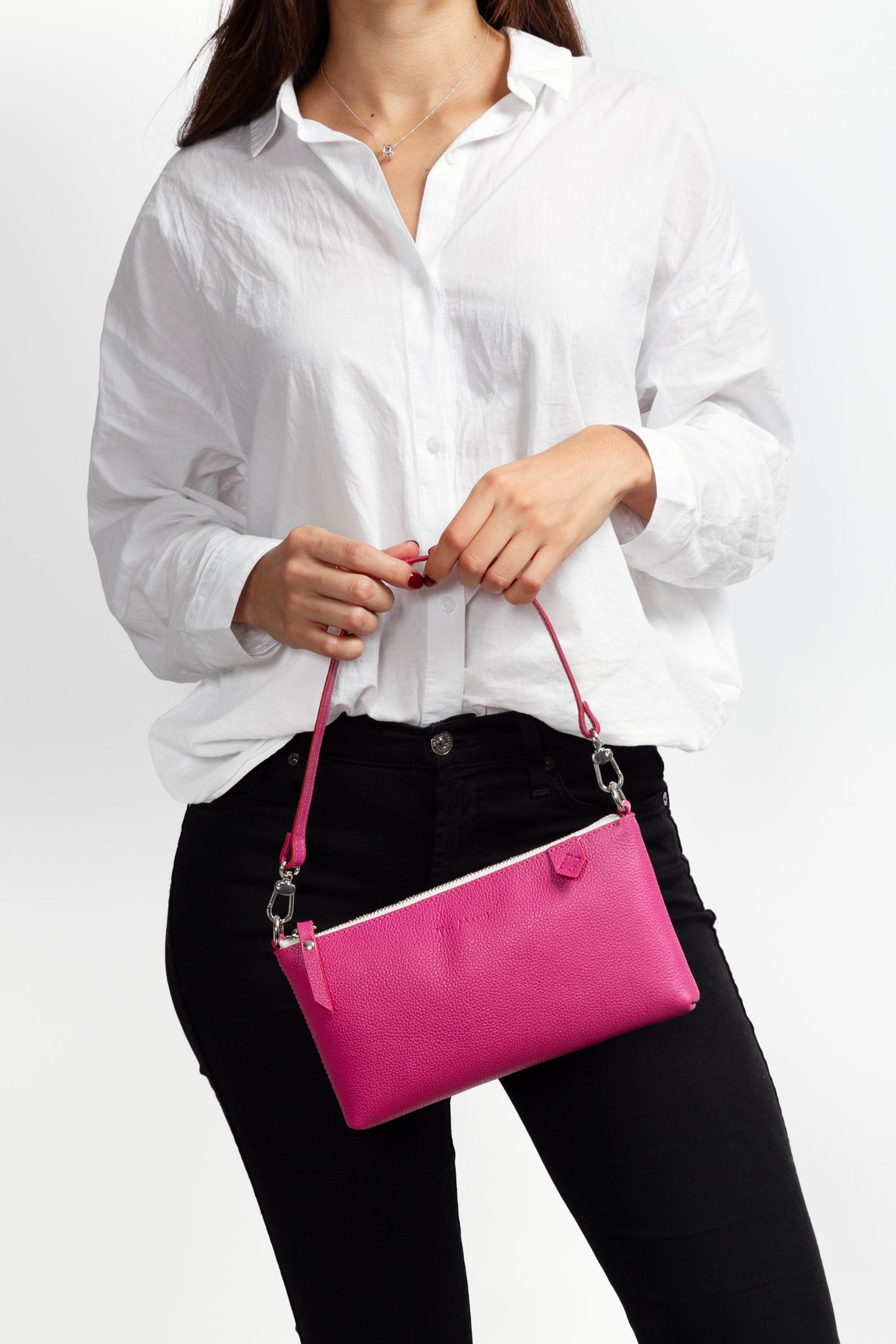 Elia Convertible Leather Bag – Clutch, Shoulder & Crossbody Tin Marin Brand
