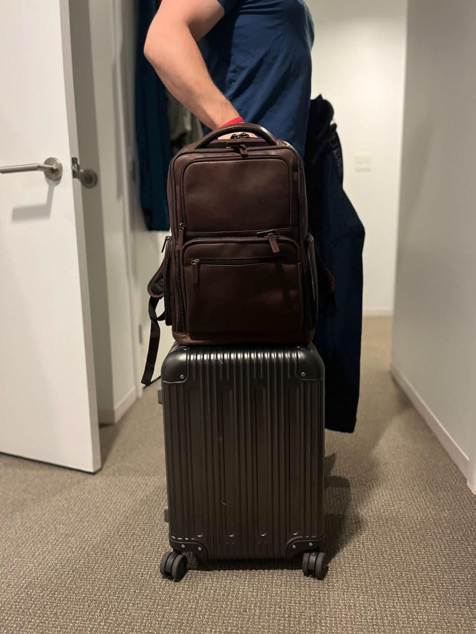Cambridge Full Grain Mens Leather Backpack MiamiLeathers.com