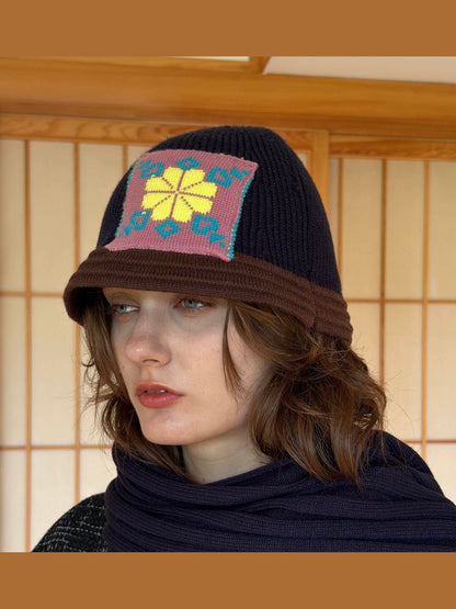 Floral Patch Beanie - Wolvess