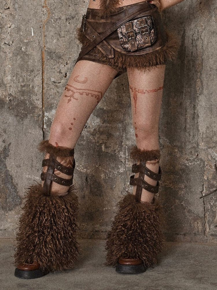 Faux Fur Leg Warmers - Wolvess
