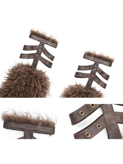 Faux Fur Leg Warmers - Wolvess