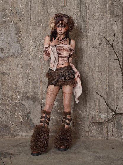 Faux Fur Leg Warmers - Wolvess