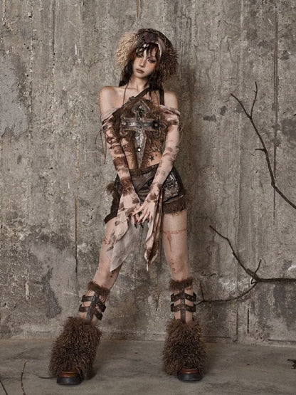 Faux Fur Leg Warmers - Wolvess