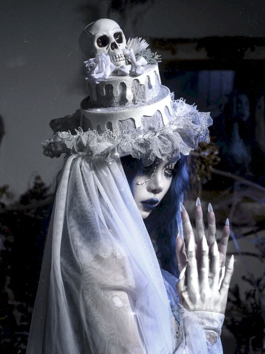 Gothic Wedding Cake Mini Hat - Wolvess