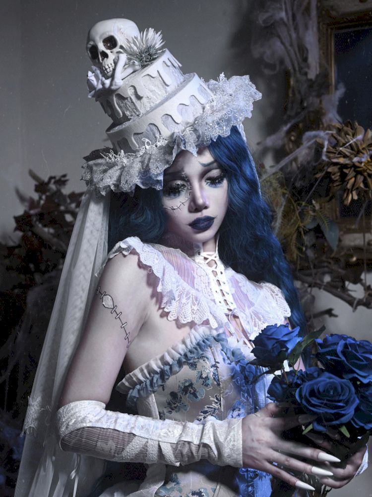 Gothic Wedding Cake Mini Hat - Wolvess