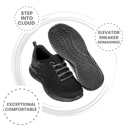 CALTO - Q216 - 2.8 Inches Taller (Black/Grey) - Ultra Lightweight Tallmenshoes.com
