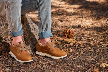 CALTO - J1200 - 3.3 Inches Taller (Tan Brown) Tallmenshoes.com