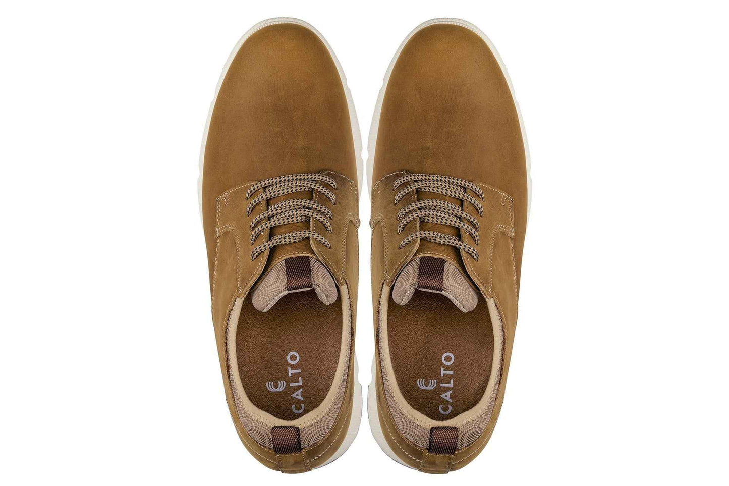 CALTO - J1200 - 3.3 Inches Taller (Tan Brown) Tallmenshoes.com