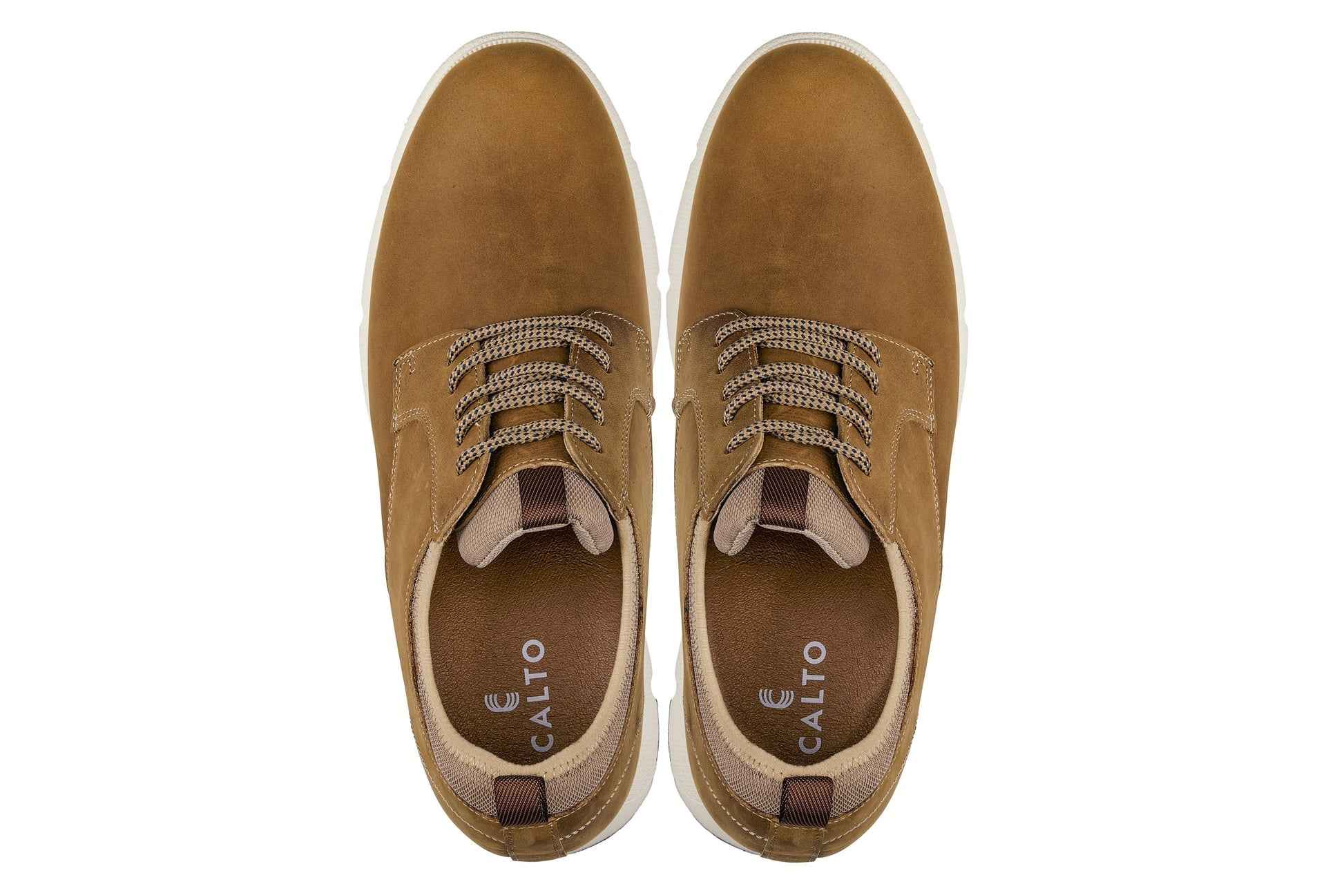 CALTO - J1200 - 3.3 Inches Taller (Tan Brown) Tallmenshoes.com
