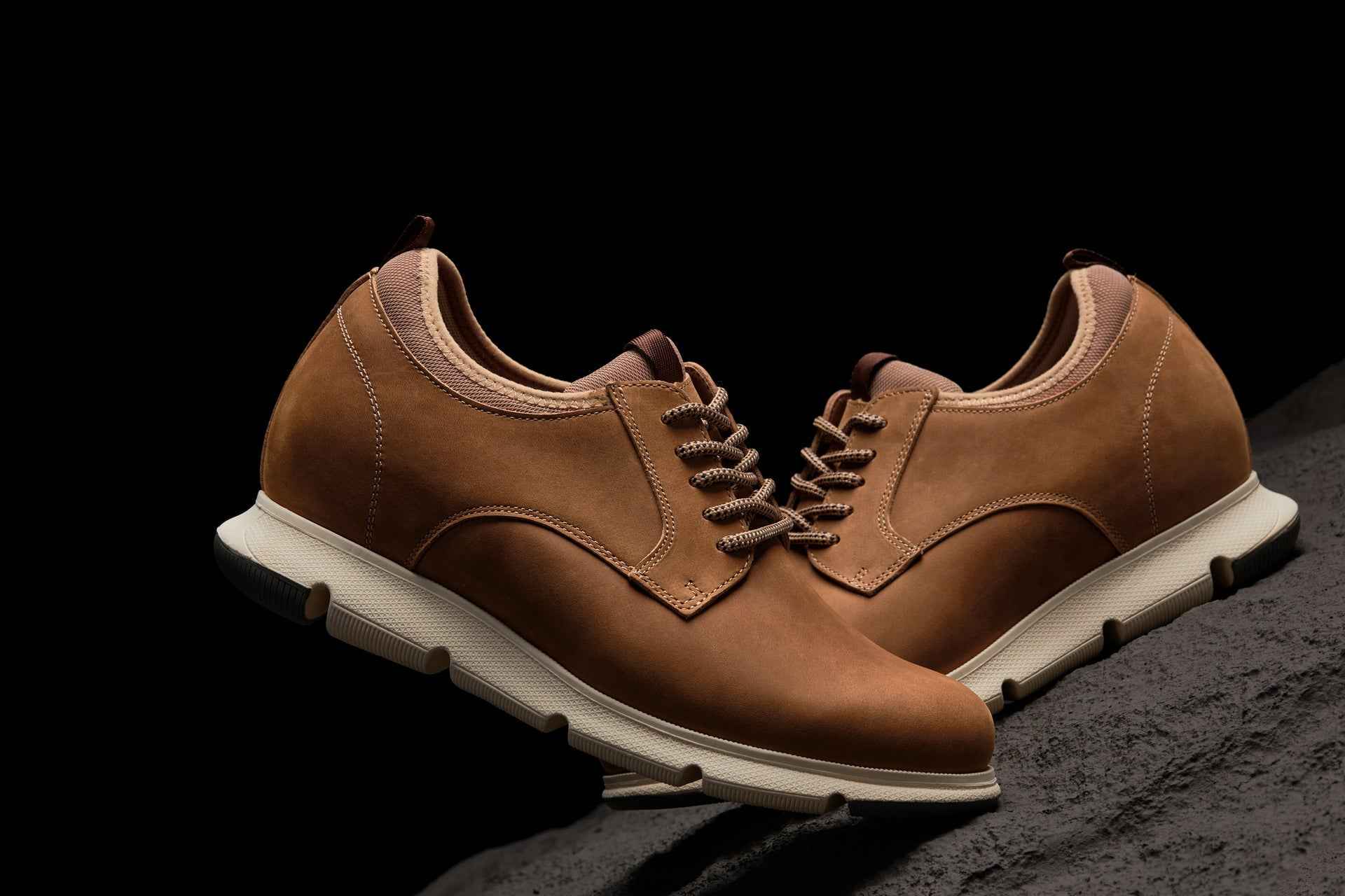 CALTO - J1200 - 3.3 Inches Taller (Tan Brown) Tallmenshoes.com