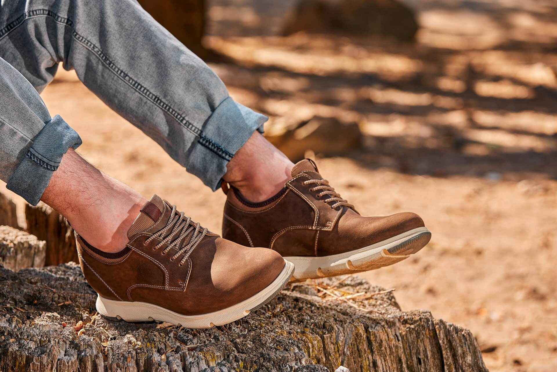 CALTO - J1201 - 3.3 Inches Taller (Coffee Brown) Tallmenshoes.com