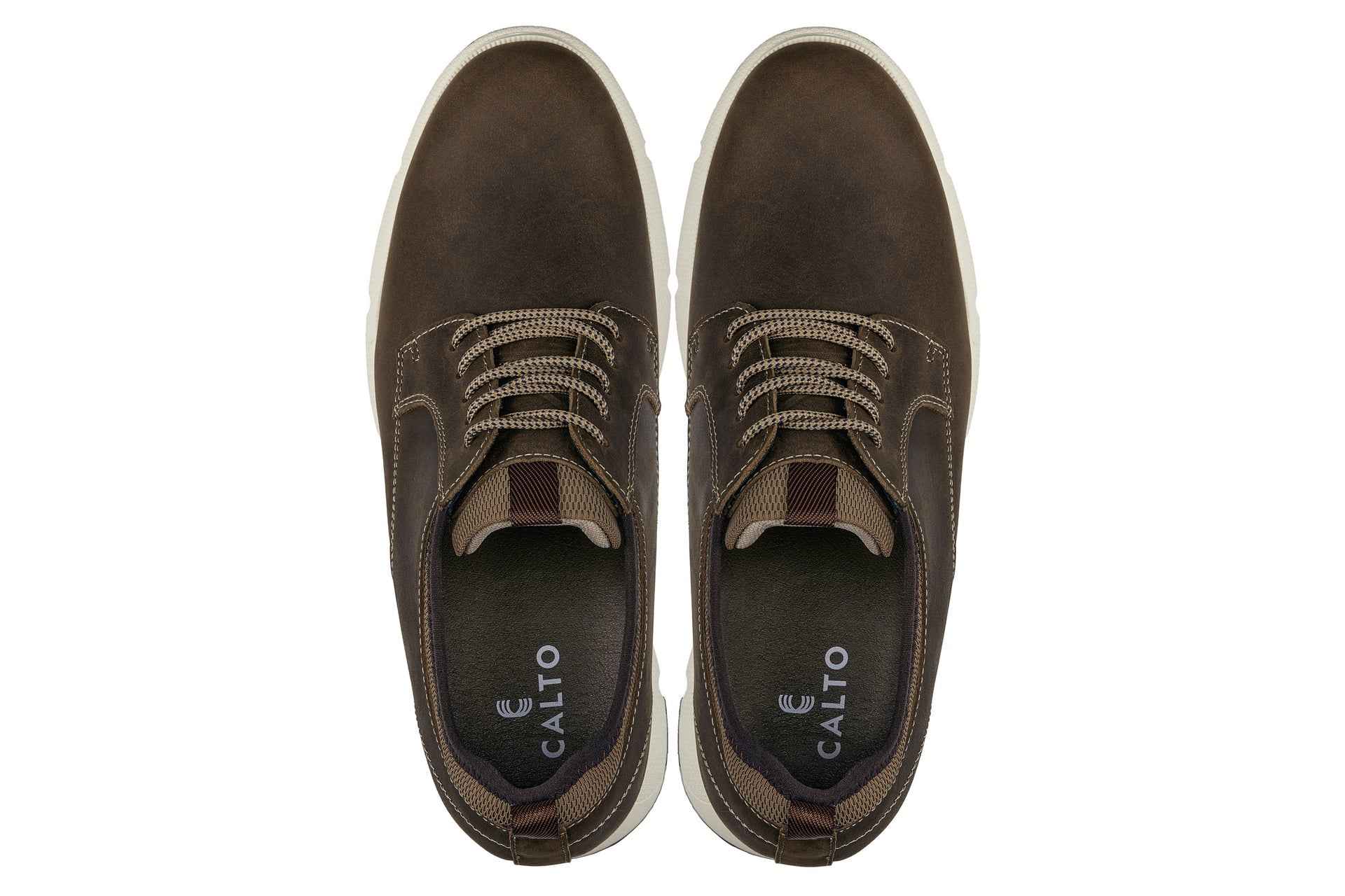 CALTO - J1201 - 3.3 Inches Taller (Coffee Brown) Tallmenshoes.com