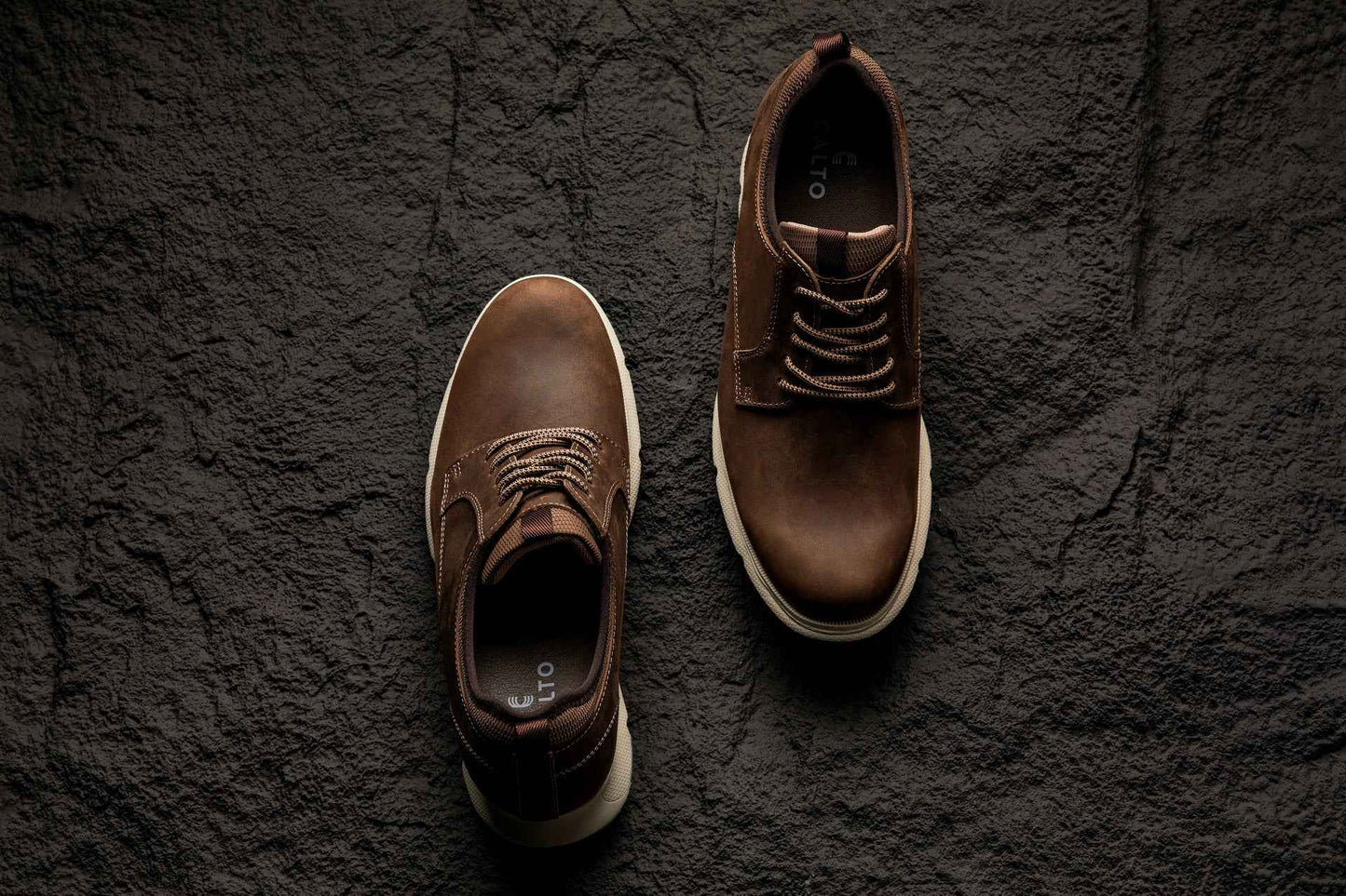 CALTO - J1201 - 3.3 Inches Taller (Coffee Brown) Tallmenshoes.com