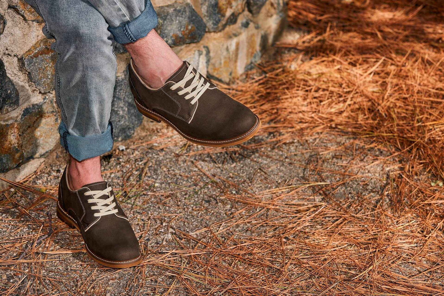 CALTO - J1311 - 3 Inches Taller (Sardine Grey) - Business Casual Leather Derbies Tallmenshoes.com