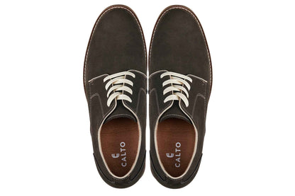 CALTO - J1311 - 3 Inches Taller (Sardine Grey) - Business Casual Leather Derbies Tallmenshoes.com