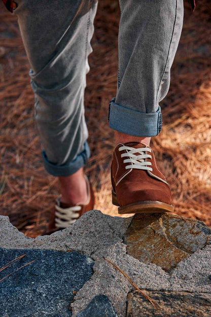 CALTO - J1313 - 3 Inches Taller (Terracotta Brown) - Business Casual Leather Derbies Tallmenshoes.com