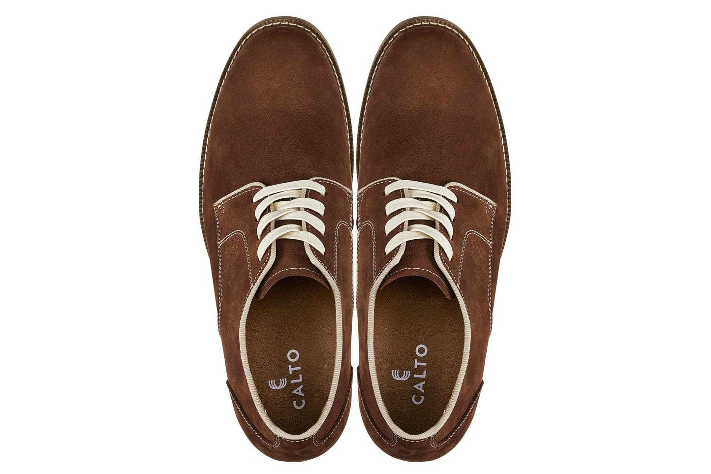 CALTO - J1313 - 3 Inches Taller (Terracotta Brown) - Business Casual Leather Derbies Tallmenshoes.com