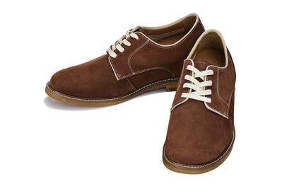 CALTO - J1313 - 3 Inches Taller (Terracotta Brown) - Business Casual Leather Derbies Tallmenshoes.com