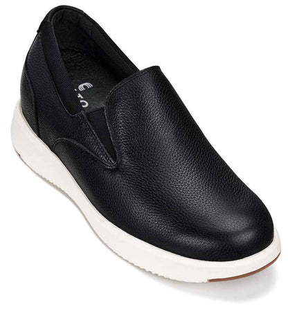 CALTO - J1420 - 2.8 Inches Taller (Onyx) - Leather Loafers Tallmenshoes.com