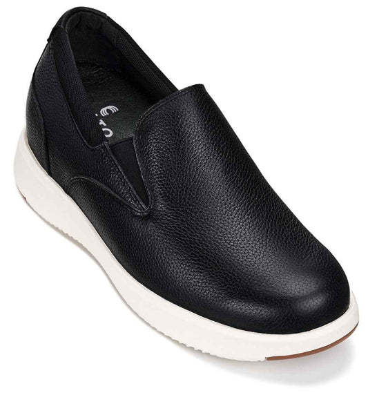 CALTO - J1420 - 2.8 Inches Taller (Onyx) - Leather Loafers Tallmenshoes.com