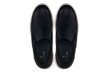 CALTO - J1420 - 2.8 Inches Taller (Onyx) - Leather Loafers Tallmenshoes.com
